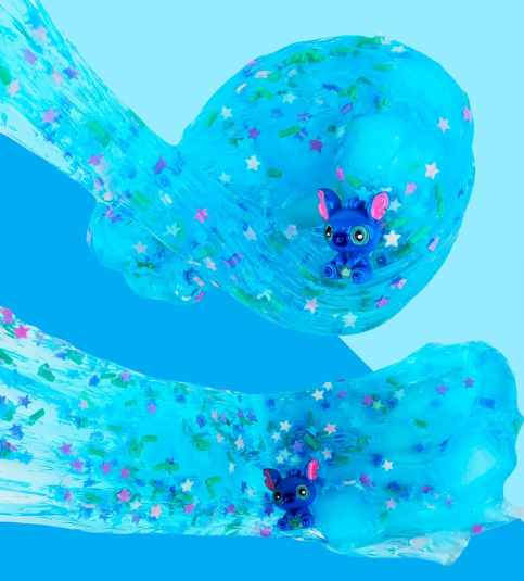 clear blue stitch slime π