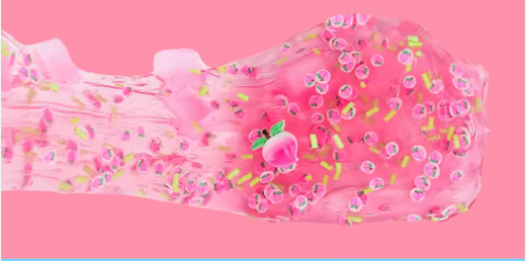 Pink clear peach slime 🍑🩷