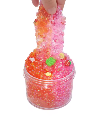 Strawberry Lemonade crunchy Crystal Slimeπππ