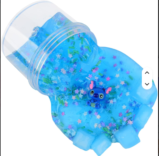 clear blue stitch slime 💙