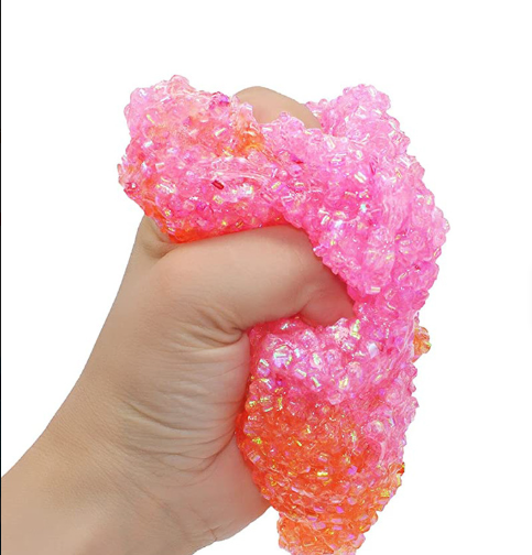 Strawberry Lemonade crunchy Crystal Slime🍋🍓🍒