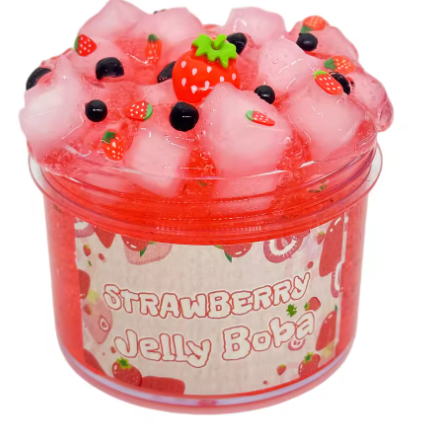 Strawberry Jelly BOBA Slime🧋🍓